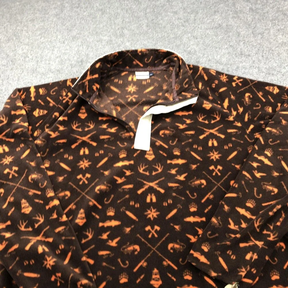 Southern Marsh Sweater Mens XL Brown Fleece Pullover Hunting Outdoor Print - Picture 4 of 10